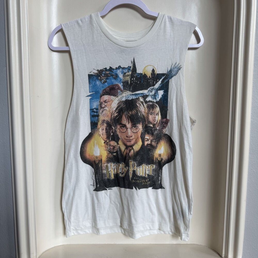 Harry Potter and The Sorcerer's Stone Movie Poster Tank Top Size S